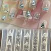 3D Silicone Nail Mold DIY Christmas Tree Snowman Gingerbread Man Transparent Template Nail Art Decorations Manicure Design Tool