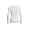 Under Armour HeatGear® OG Logo Printed Crew Neck Slim Fit Long Sleeve Workout Top Women Tops White 1387697-100