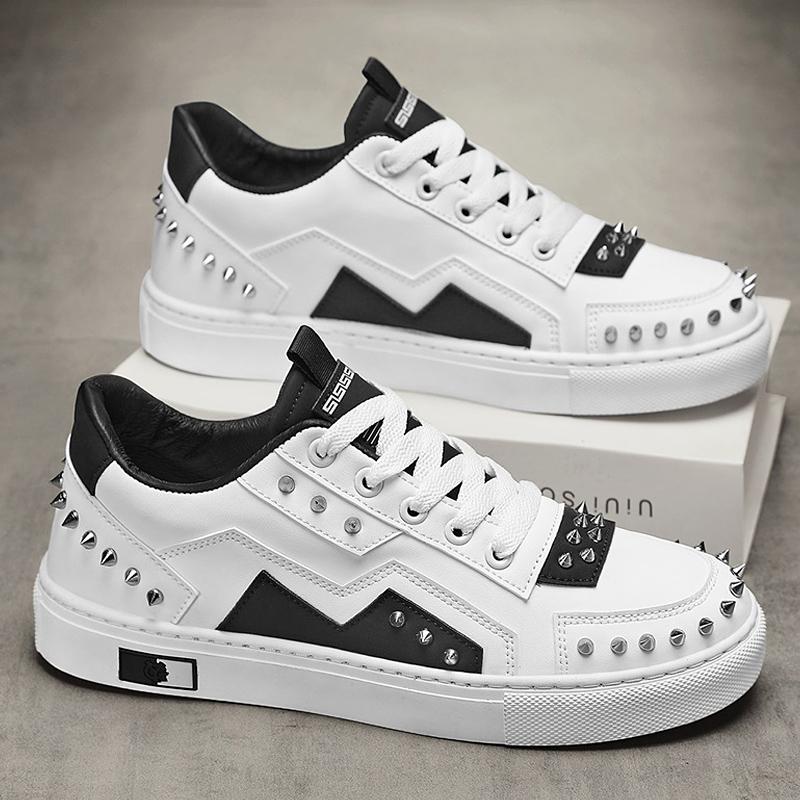 Men's Shoes Casual Sports Shoes Skateboarding Fashionable and Versatile Rivet Design Trend
