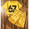 Modisches Herren-Set 67 Six Seven Nummer Aufdruck Herren-T-Shirt und Shorts 2-teiliges Set Sommer Lässig Outdoor Herren- und Damen-T-Shirt-Sets