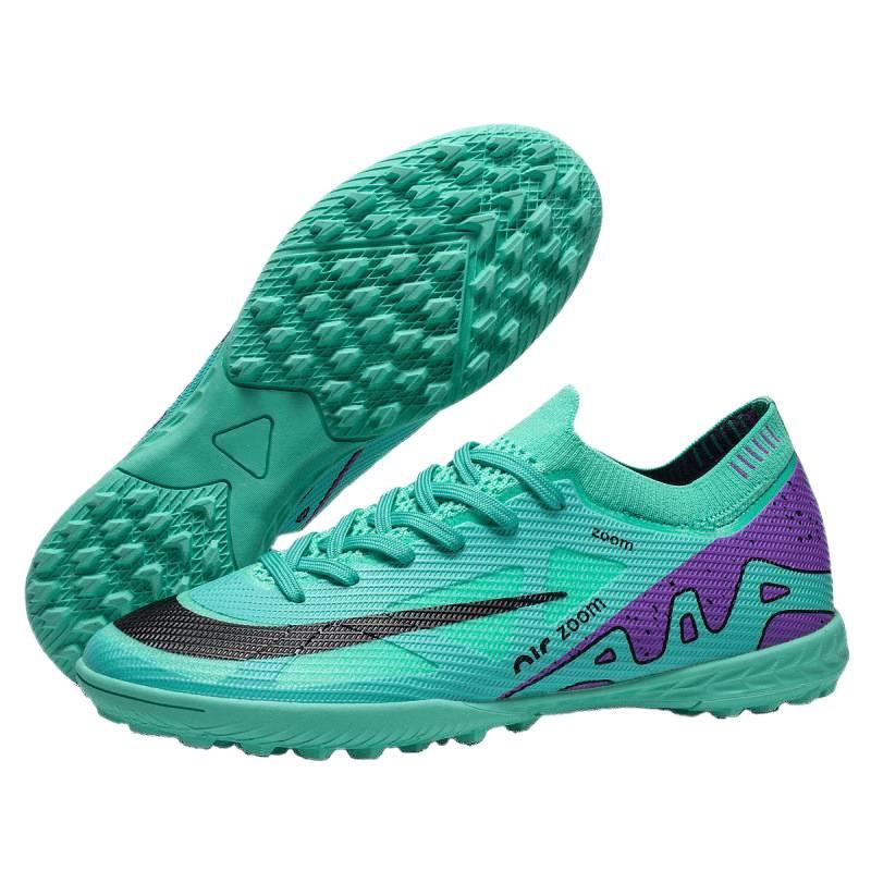 Seamless Fly-woven European Cup Low-top Football Shoes, Youth Spikes, Artificial Grass Training Shoes