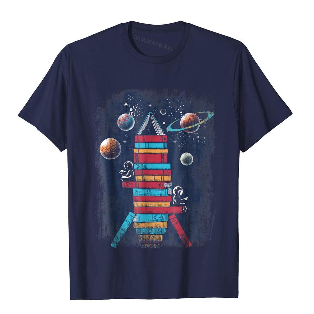 Shirt.Woot Reading Rocket Ship T-Shirt Tops Shirts Company Gift Cotton Men Top T-Shirts 3D Style
