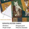 Retro patchwork Animal Wall Tapestry Aesthetic Wall Hanging Printed Fabric Blanket Decorative Tapestries for Bedroom Living Room Home Decor
