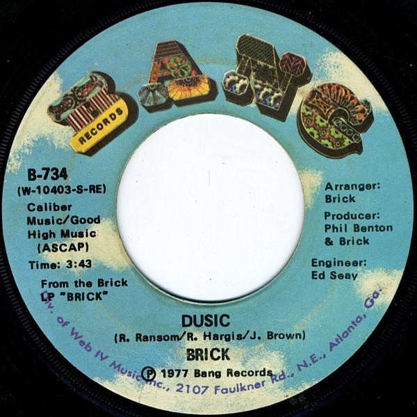 

7inch Record BRICK - Dusic / Happy B734 Bang Records 1977 US Soul/Funk Used