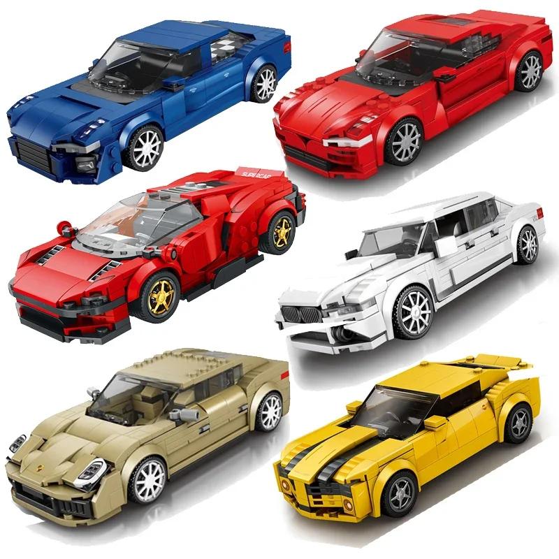 Speed Car Series Vehicle Building Blocks Supercar Set Racing Sports Car Classic MOC Model Bricks DIY Toy Kid Holiday Gifts