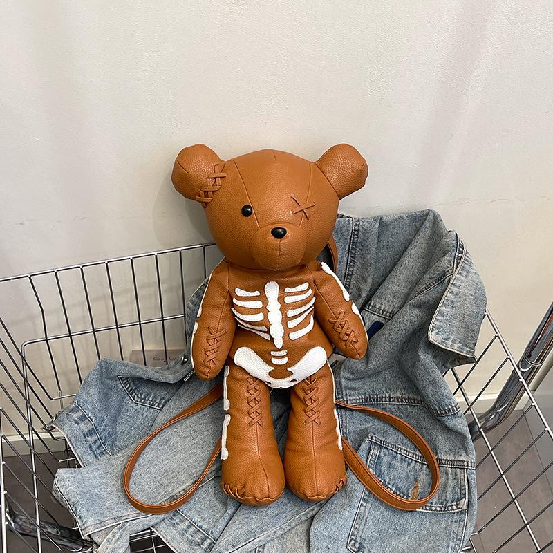 

Viral Explicit Bear Adorable Backpack2026 Latest Japanese Animation Design Girl Beautiful Travel Shoulder Bagpack Design Gothic коричневый