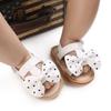 Summer Infant Baby Girls Bow Sandals Casual Polka Dot Beach Shoes Anti-Slip PU Leather Newborn Toddler Prewalker First Walking Shoes 0-18M