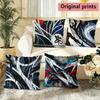 Graffiti Art Abstract Throw Pillow Covers Pattern Cushion Cover Suitable for Sofa Bedroom Car Pillow Cover