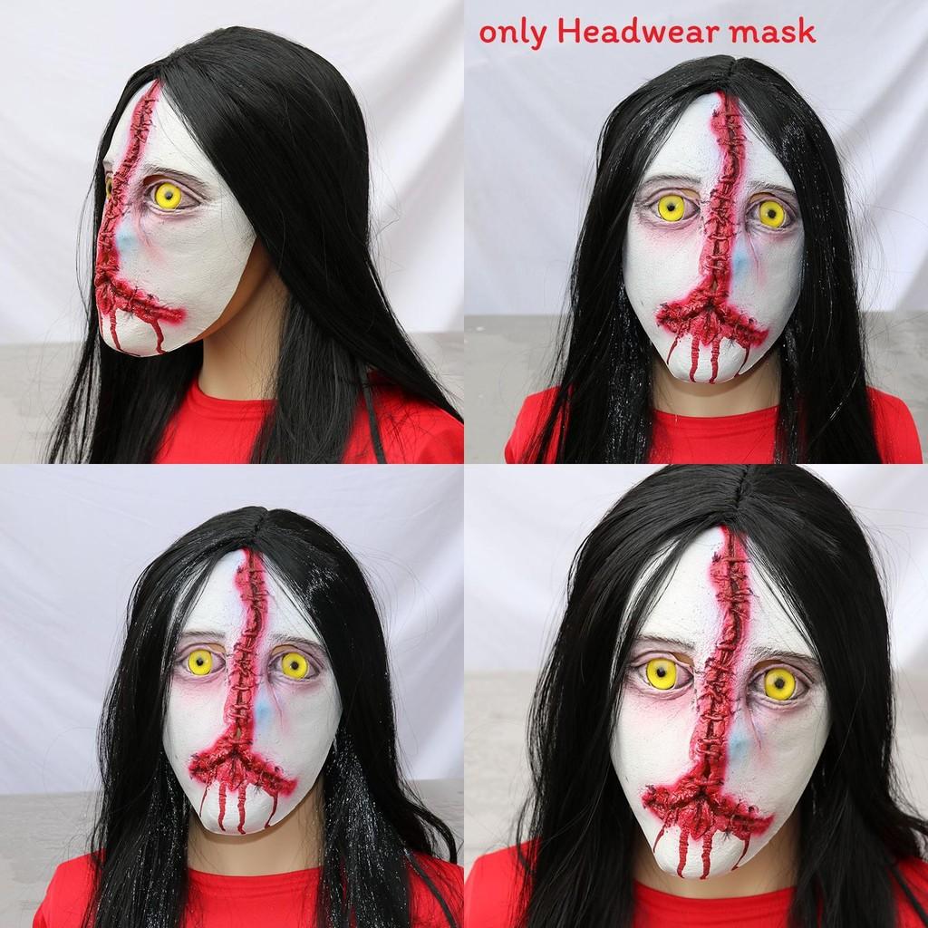Adult Latex Ghost Mask For Horror Room Escape Costume Party