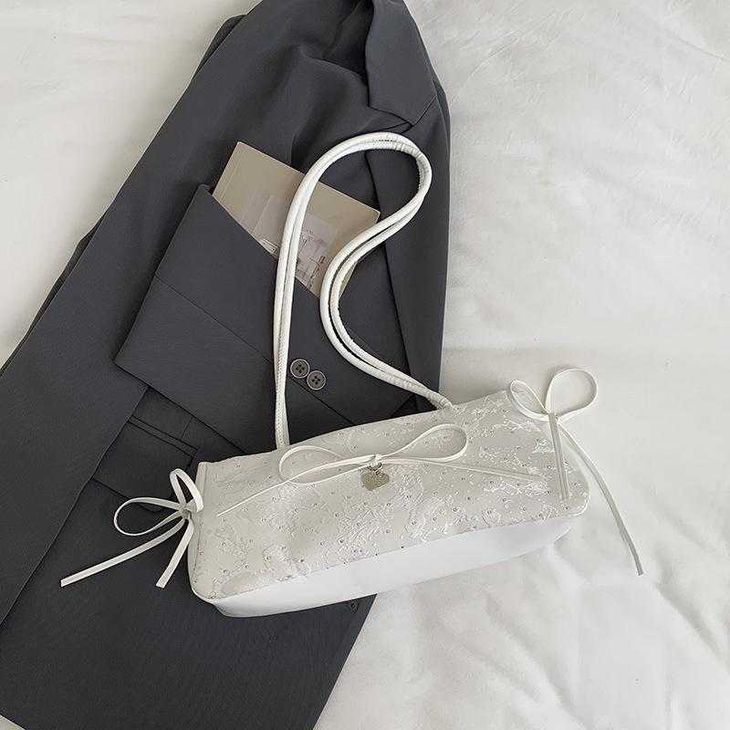 Sweet French Bread Bag - Trendy and Fashionable Bow Bag for The Armpit - Single Shoulder Bag