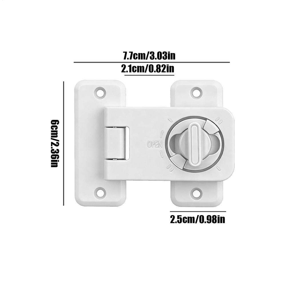 Замок безопасности для холодильника без сверления бытовой Замок на дверь холодильника микроволновой печи Замок на дверь Поворотный Прочный замок для холодильника белый