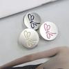 10pcs 15mm 20mm Round Bow Metal Buttons DIY Sewing Shank Coat Sweater Button New