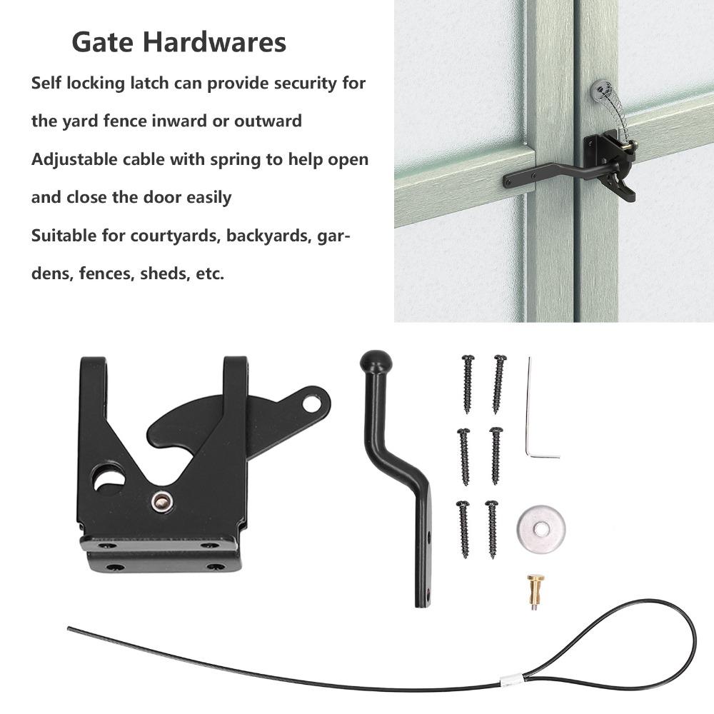 2pcs Carbon Steel Fence Gate Latch Durable Heavy Duty Gate Latch  Wooden Fence