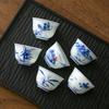 Blue and White Hand-painted Porcelain Teacup Set