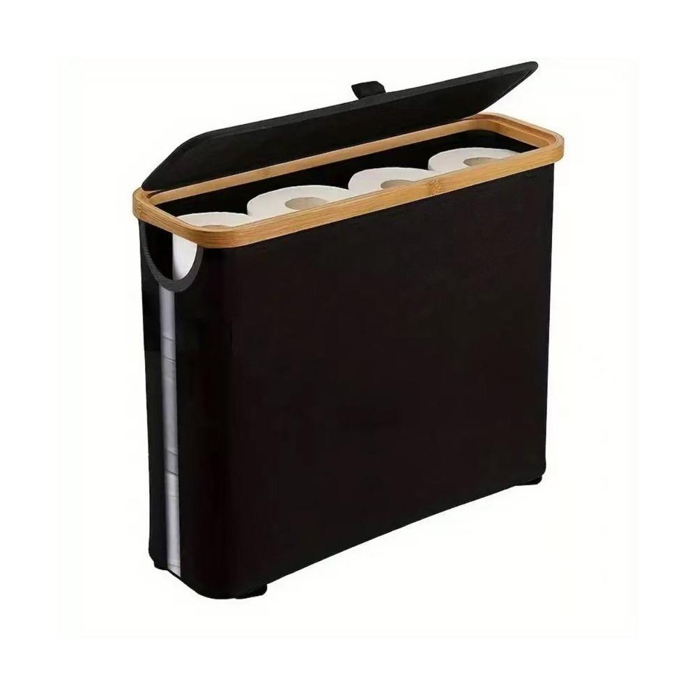 Large Capacity Toilet Paper Storage Basket Folding Visible Tissue Holder  12-16 Rolls