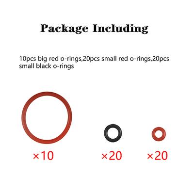 50Pcs/Set Silicone O-Ring Sealing Gasket For Coffee Machines O-Ring Seals Maintenance Set Compatible Coffee Machines Accessories