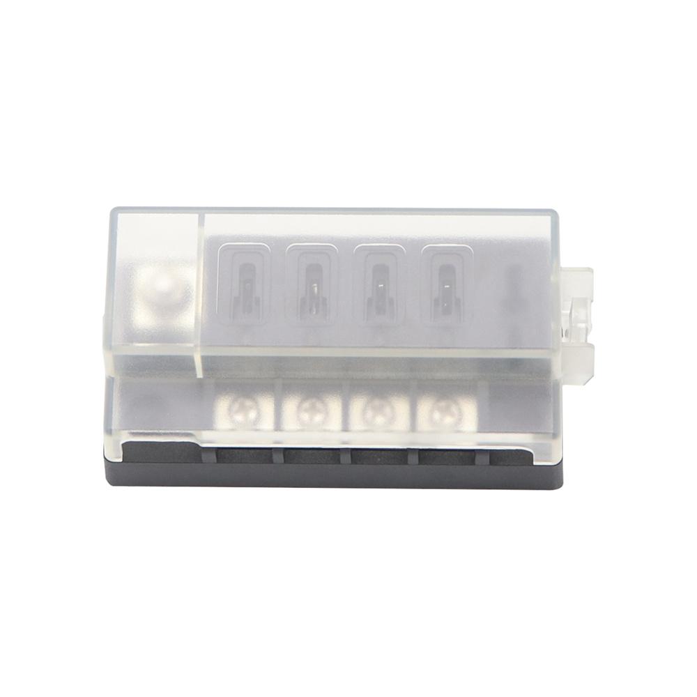 32V 4-Way Compact Fuse Box with Single Input and 4 Output For Car Marine Boat RV