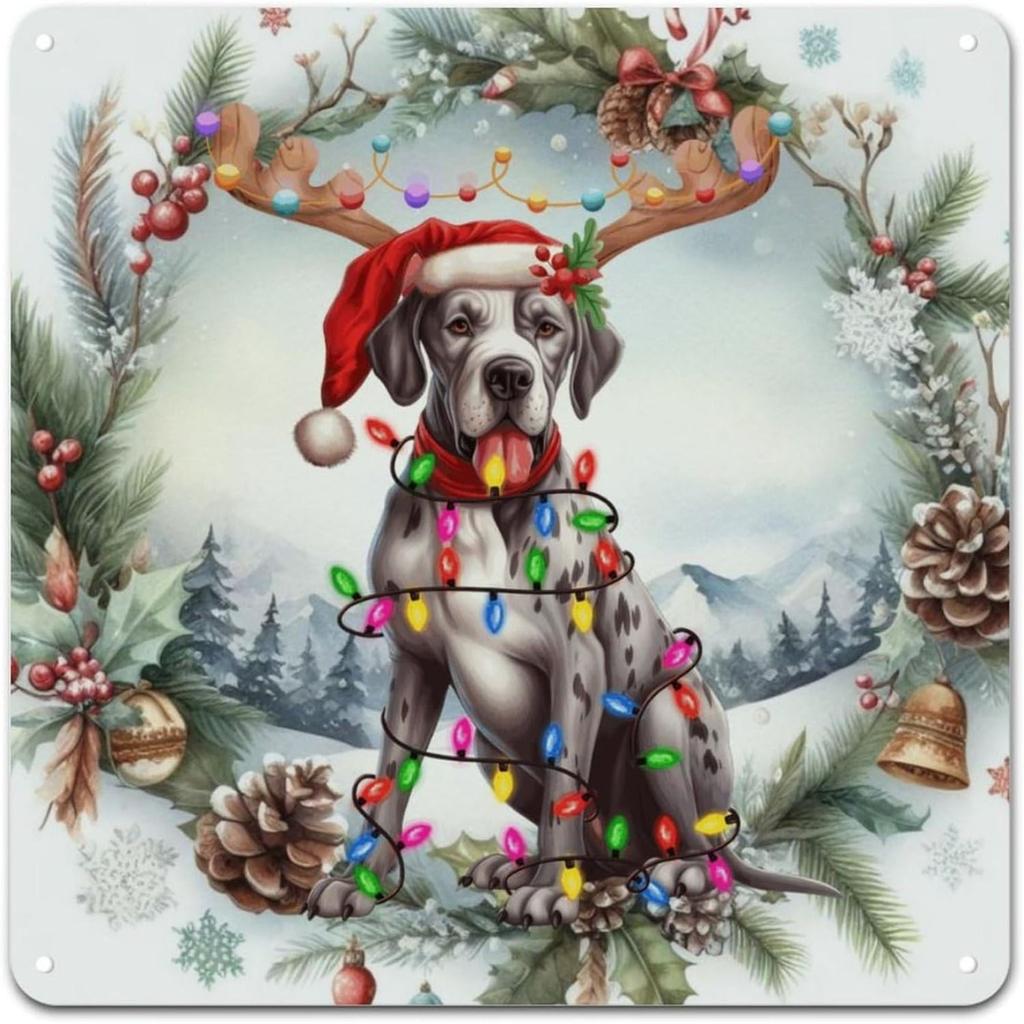 Christmas Metal Wall Art for Home Living Room Kitchen Decor