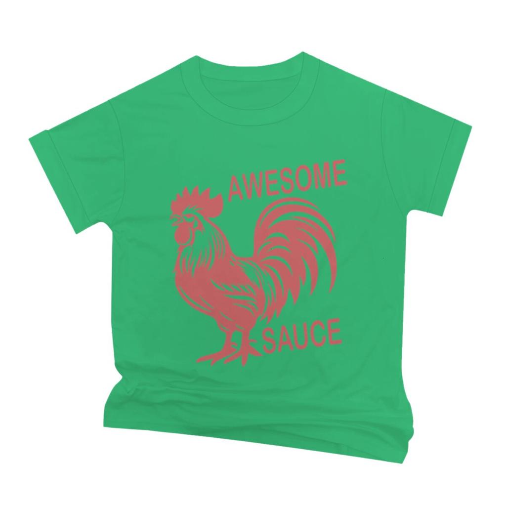 Funny Rooster Awesome Sauce Print TShirts Mens Short Sleeve Graphic T Shirt Funny Chicken Tshirt Humor Tees Male Tshirt