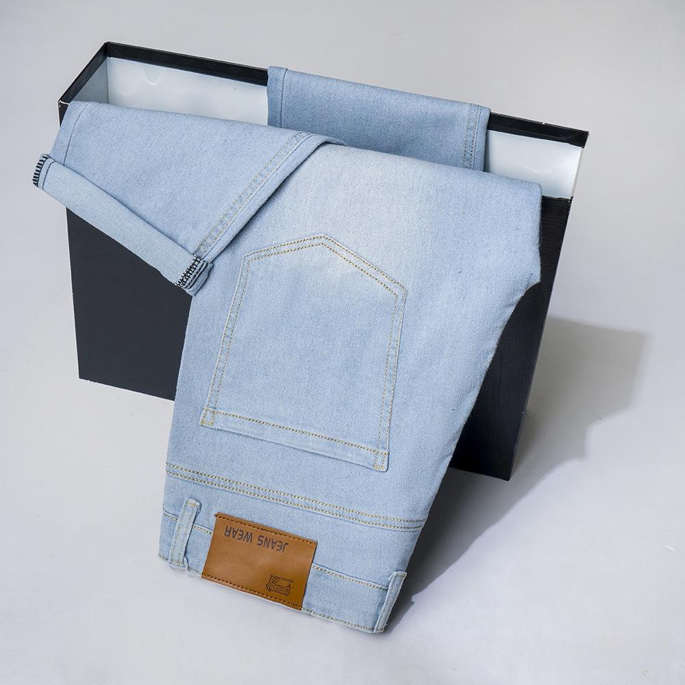 

Spring and Summer Men s Casual Pants, Straight Loose Business Long Pants, Large-sized Casual Men s Pants 5XL светло-синий