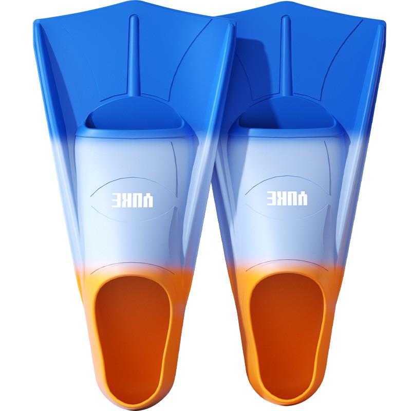 Silicone Swimming Fins Adults Kids - Short Blade Training Freestyle Snorkeling