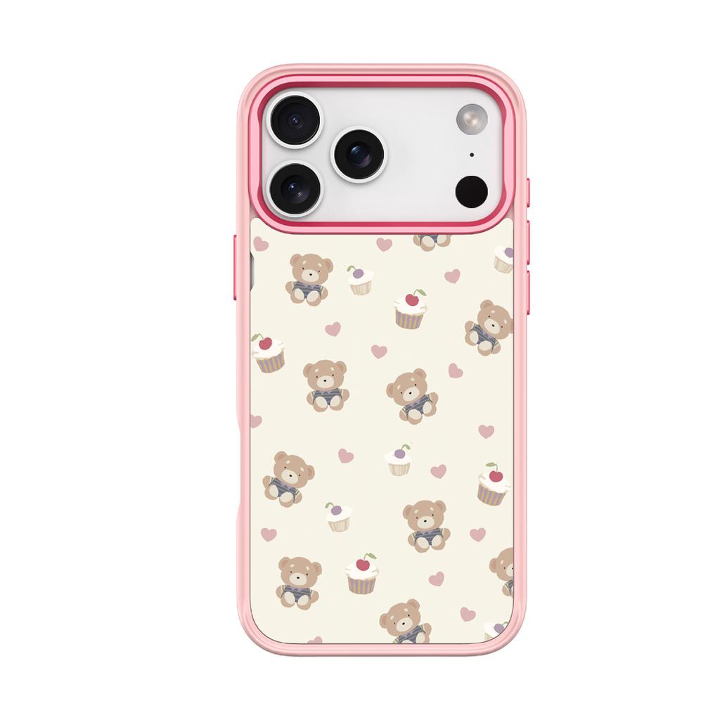 Applicable To Apple 17 Mobile Phone Case, Advanced Sense 16 Replaceable Back Plate 15promax Magnetic Suction Mobile Phone Case, Strawberry Cake Bear