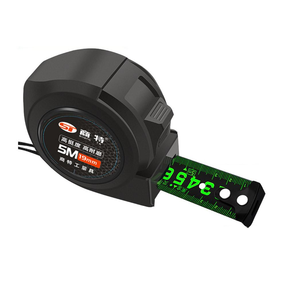 

Самоблокирующаяся высокоточная стальная рулетка, утолщенная, износостойкая, устойчивая к падениям, рулетка 5Mx19MM, метрические измерительные инструменты 5M чёрный