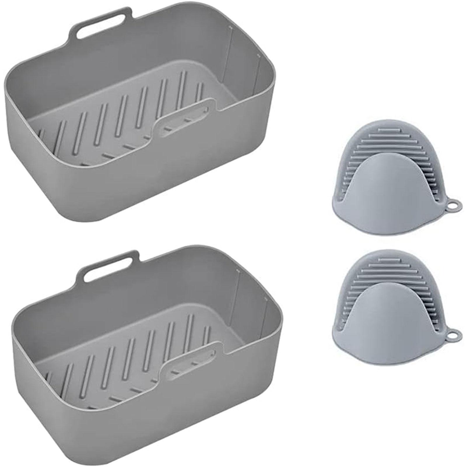 

Прямоугольная силиконовая подкладка для аэрофритюрницы, корзина для аэрофритюрницы, аксессуар для аэрофритюрницы, силиконовый материал для аэрофритюрниц Ninja DZ201 серый