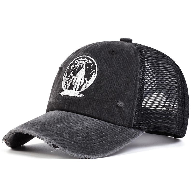 Unisex Cartoon Personality Embroidery Baseball Cap Spring Summer Outdoor Adjustable Sunscreen Hat