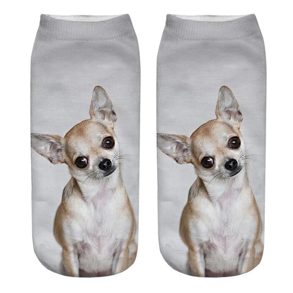 Popular Funny Unisex Short Socks 3D Dog Printed Anklet Socks Casual Socks