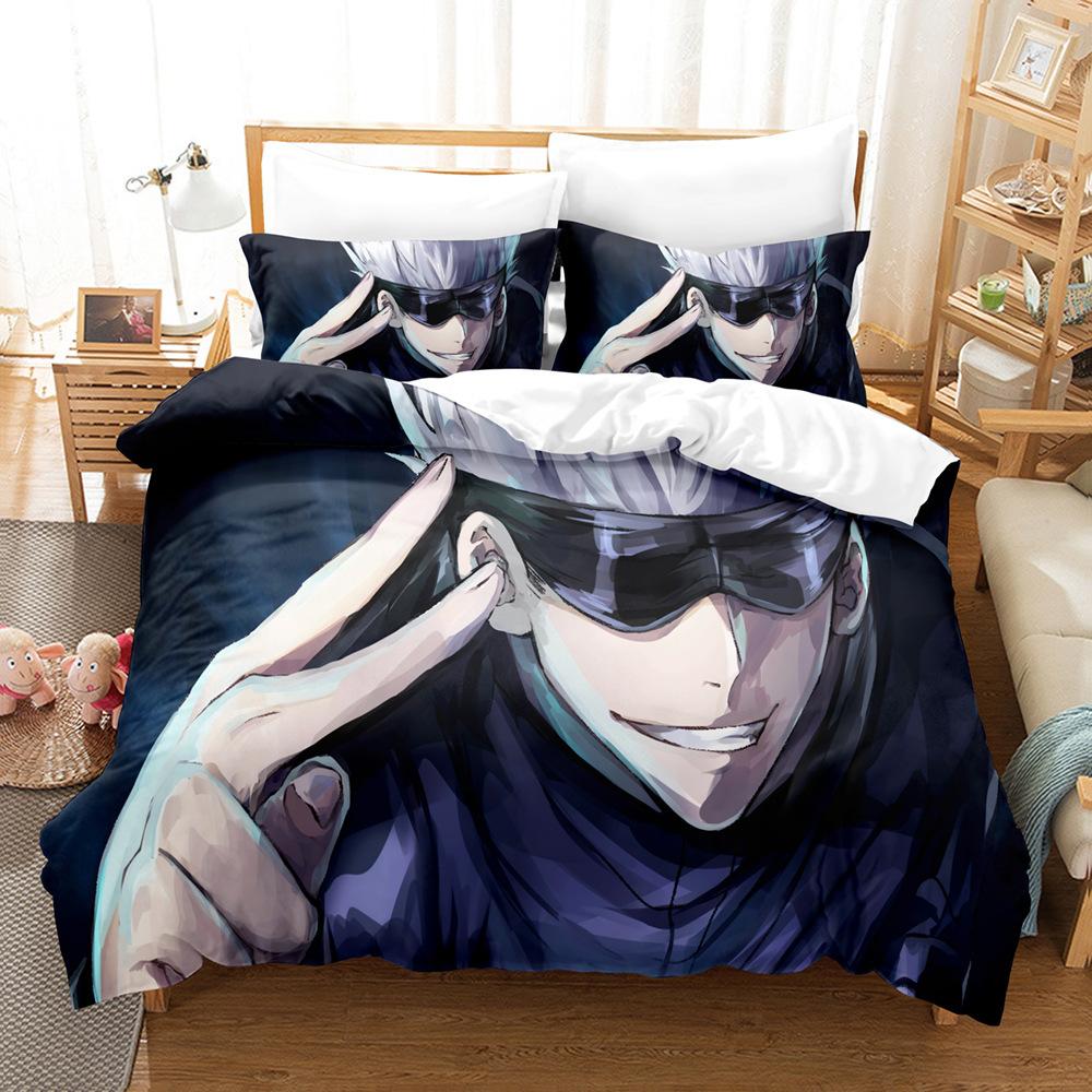 Three-Piece 3D Digital Printing Quilt Cover Pillowcase Bedding