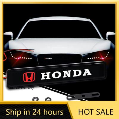 For Honda Car Decorative Light LED Front Hood Grille Emblem Badge Decor for Honda Civic Accord CRV HRV Fit Jazz City Odyssey Jad