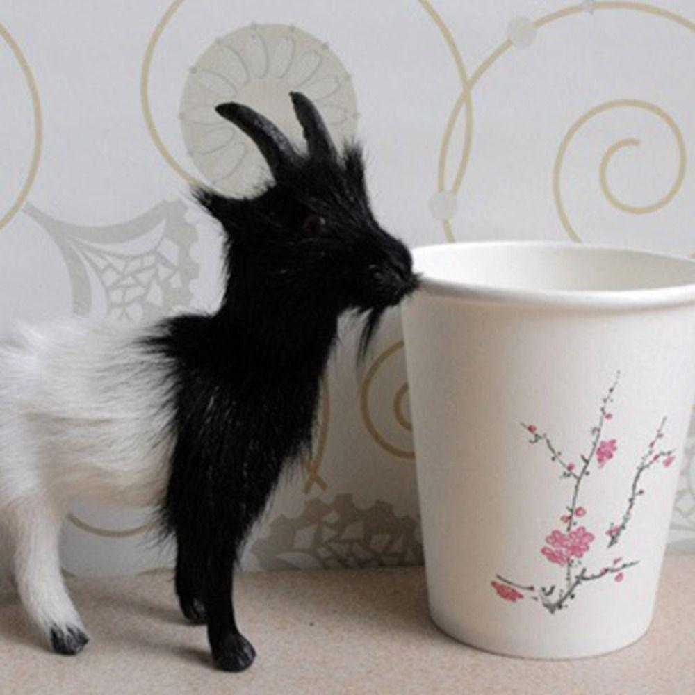 Creative Goat Plush Doll Simulation Goat Figurine Home Decoration Goat Plush Toys Baby