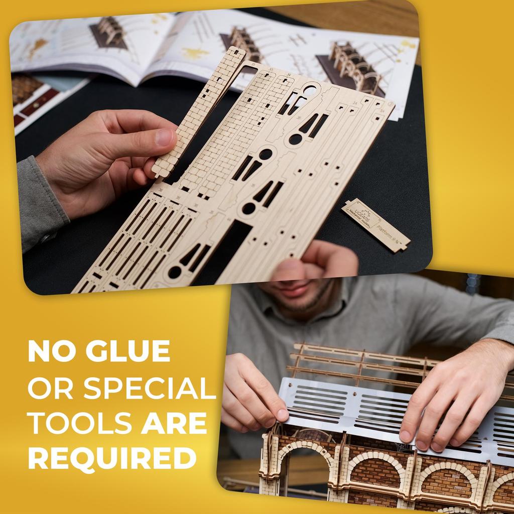 Ugears Harry Potter Platform 9 Wooden Puzzle No Glue Tools Required Adults 70230 3/4