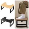 Removable Toilet Stool Non-slip Iron Wood Combination Foot Stool Anti Constipation Anti Curling Leg Poop Stool Potty Training