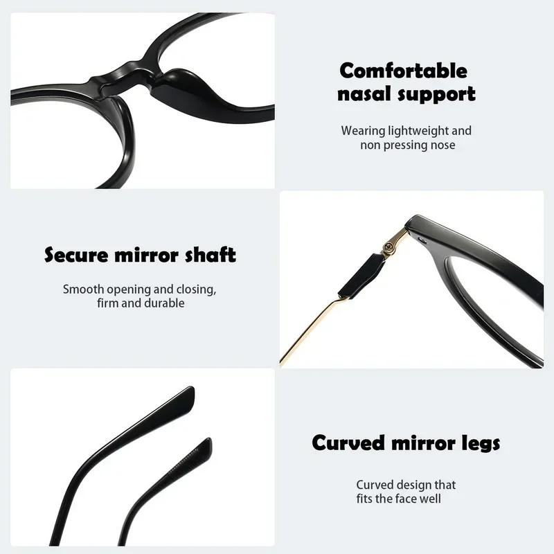 Men'S Lightweight Reading Glasses Trendy Retro Round Frame Presbyopia Male Women Anti-Blue Far Sight Eyewear Glasses 0 To +4.0