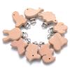 5Pcs/Lot 9 Style Fish Rabbit Butterfly Shape Beech Wooden Clips Metal Bracket for Baby Pacifier Clips Chain Holder Accessories