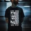 Punk Rock Skull Tshirt Fashion Tough Guy T Shirt Harajuku Heavy Metal Rock Tops Summer Street Hip-Hop Tee Ropa Hombre