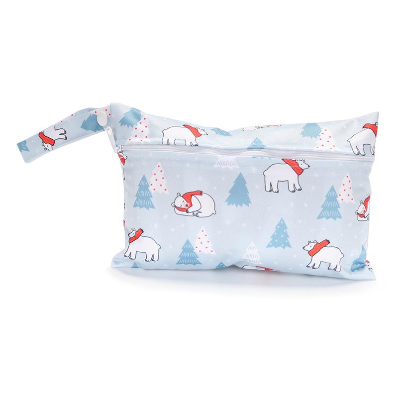 Mommy Diaper Dag Baby Toiletry Bags with Zippered Baby Diapers Waterproof Organizer Reusable Wet Dry Bags Mommy Bag