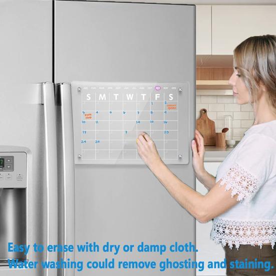 

Yousheng календарь-подвеска на холодильник сильный магнитный ультра прозрачный маркер холодильник акриловый календарь-планировщик доска для домашнего использования