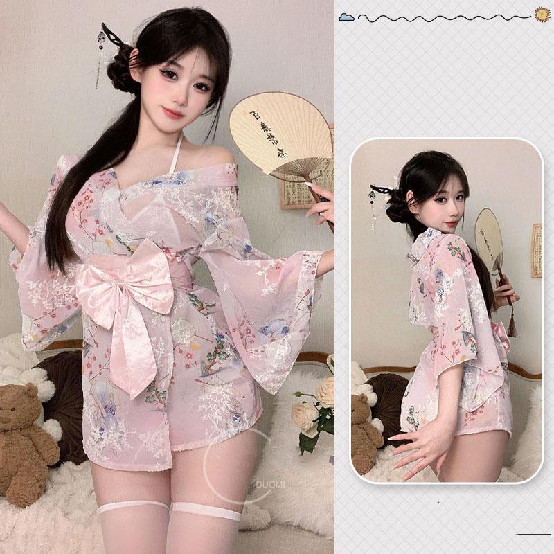 

Japanese-style Kimono Sets Sexy Nightgowns Seductive Lingerie Sexy Uniforms L