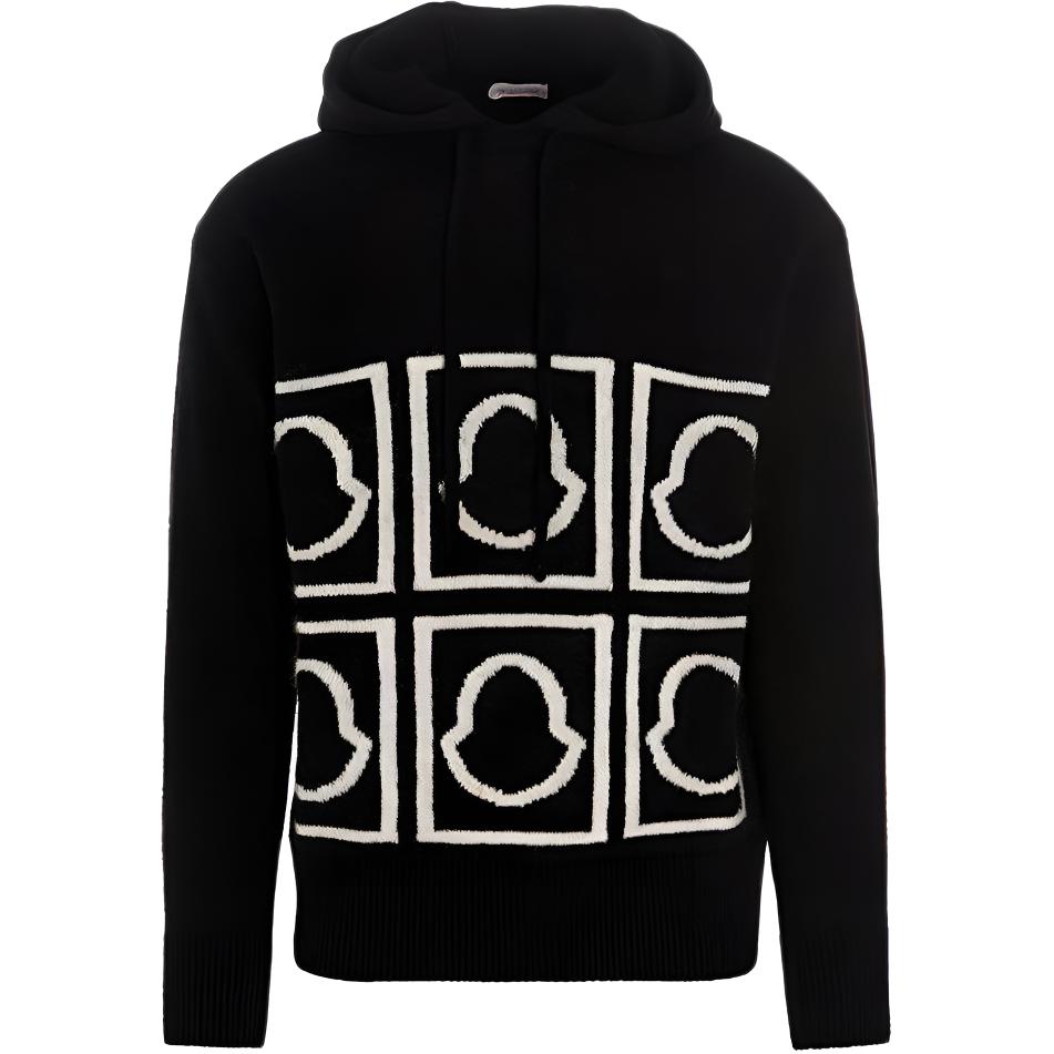 Moncler Logo Pullover Hoodie Heren hoodies Zwart 9C00013M1240999 L
