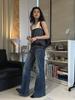 Xu Man Spring/Summer Retro Distressed Flare Jeans - Slimming Sweet Spicy Girl Style Long Pants for Women