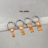 Men's Genuine Leather Car Keychain - Cowhide Creative Finger Ring Buckle with Leather Strap Pendant and Custom Spring Ring.