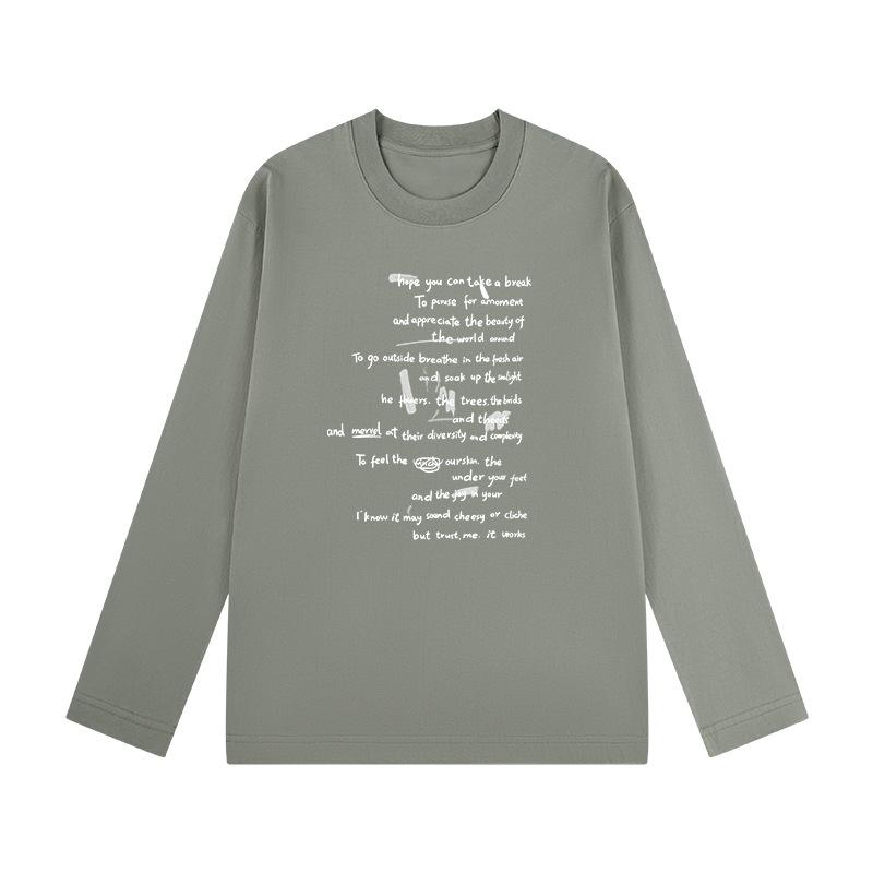 

Korean Style Women s Loose Fit 230g Round Neck Long Sleeve T-shirt - Spring/Autumn 2025 2XL (150-165 jin)