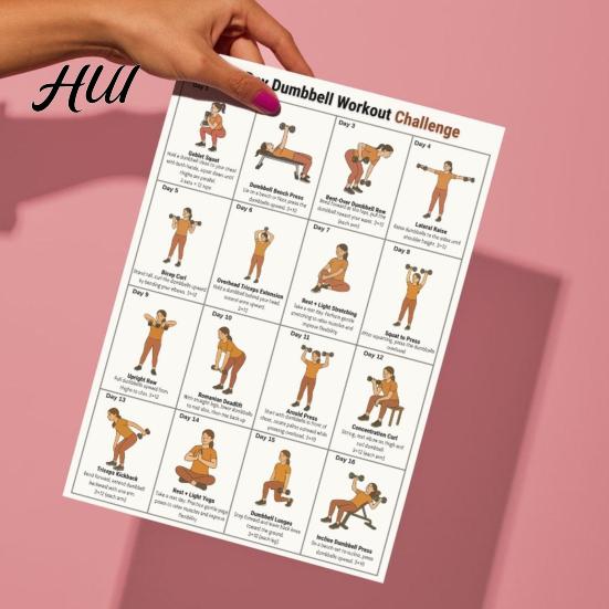 Dagelijkse Oefeningen Illustraties 2 Stuks Gevisualiseerd Trainingsplan 30-dagen Fitness Uitdaging Thuis voor Beginners Vetverbranding En Vormgeving Volledige Lichaamsspier