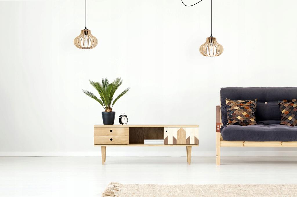 Hanging Lamp, Ceiling Chandelier, Wooden, Led Lampshade
