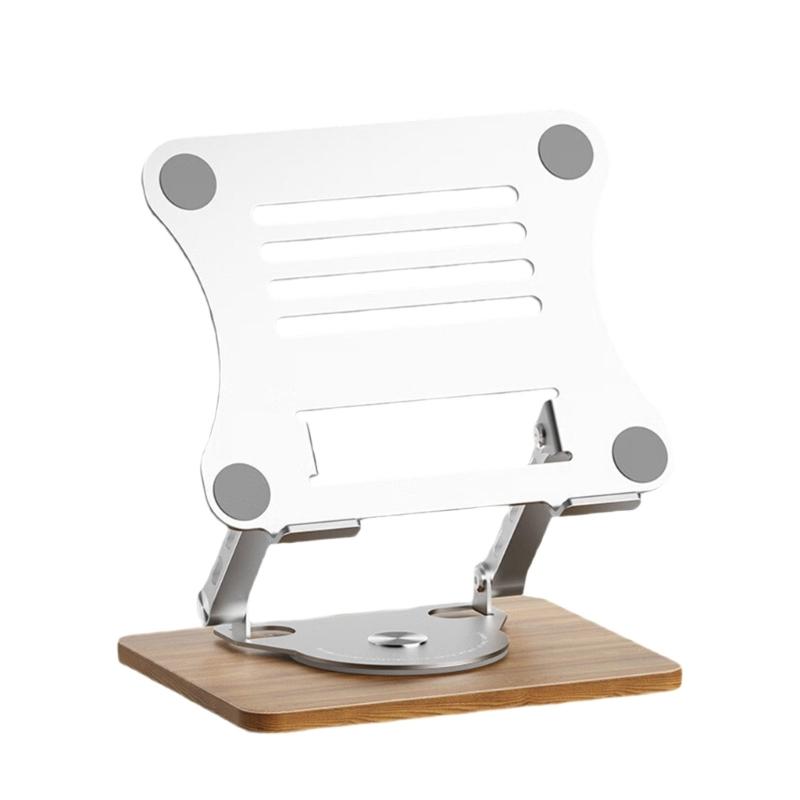 

Portable Ergonomic Computer Stand Featuring 360 Rotatable Design and Height Adjustment for Better Cooling серебряный