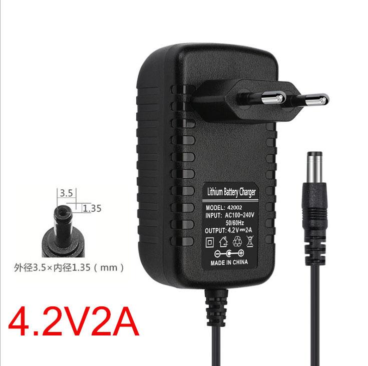 4.2V 8.4V 12.6V 16.8V 21V 2A DC 5.5mm Or 3.5mm Power Adapter Li-ion Red Charging For 1 2 3 4 5 String Lithium Battery Charger