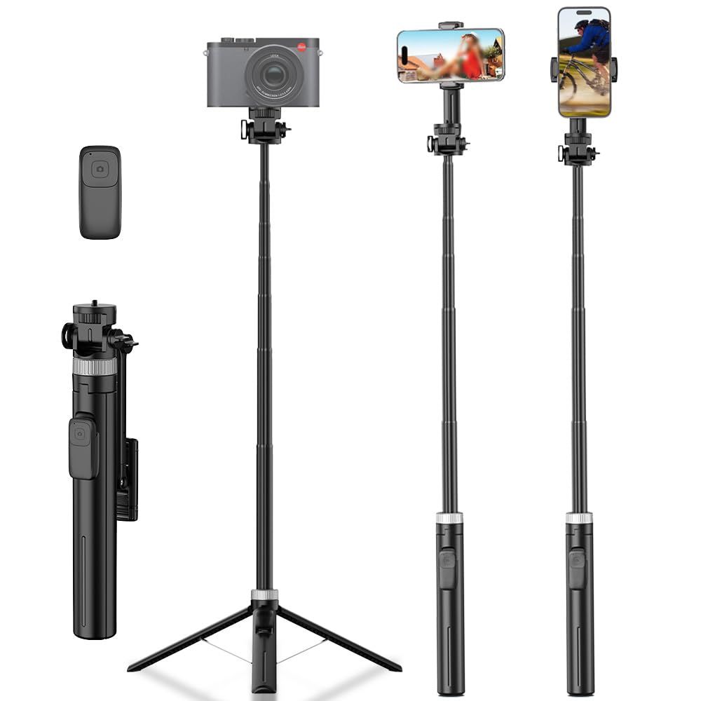 

Смартфон 180 см Длинный Настольный с Пультом Стабильный Смартфон Холодный Совместимый с Экшн-камерами Штатив/Палка для селфи, Длинный, Легкий, Штатив, чёрный